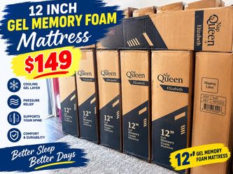 Full size  12" Gel Memory Foam Mattress