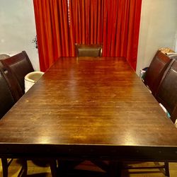 WOODEN TABLE (SEATS 5 ) FOR $50 
