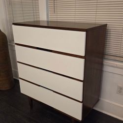 Mid Century Style 4 Drawer Chest Dresser 