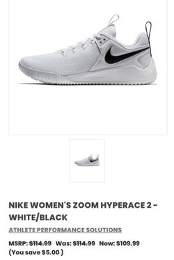 NIKE WOMEN'S ZOOM HYPERACE 2 - WHITE/BLACK
