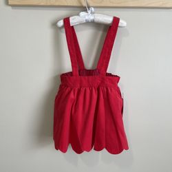 Girls Corduroy Skirt With Suspenders 
