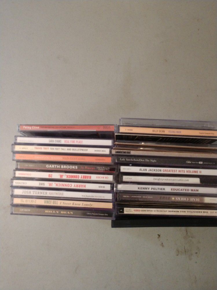 23 Country Music CDs Some Top Name Artists Great Shape Will Not Separate One Still In Plastic