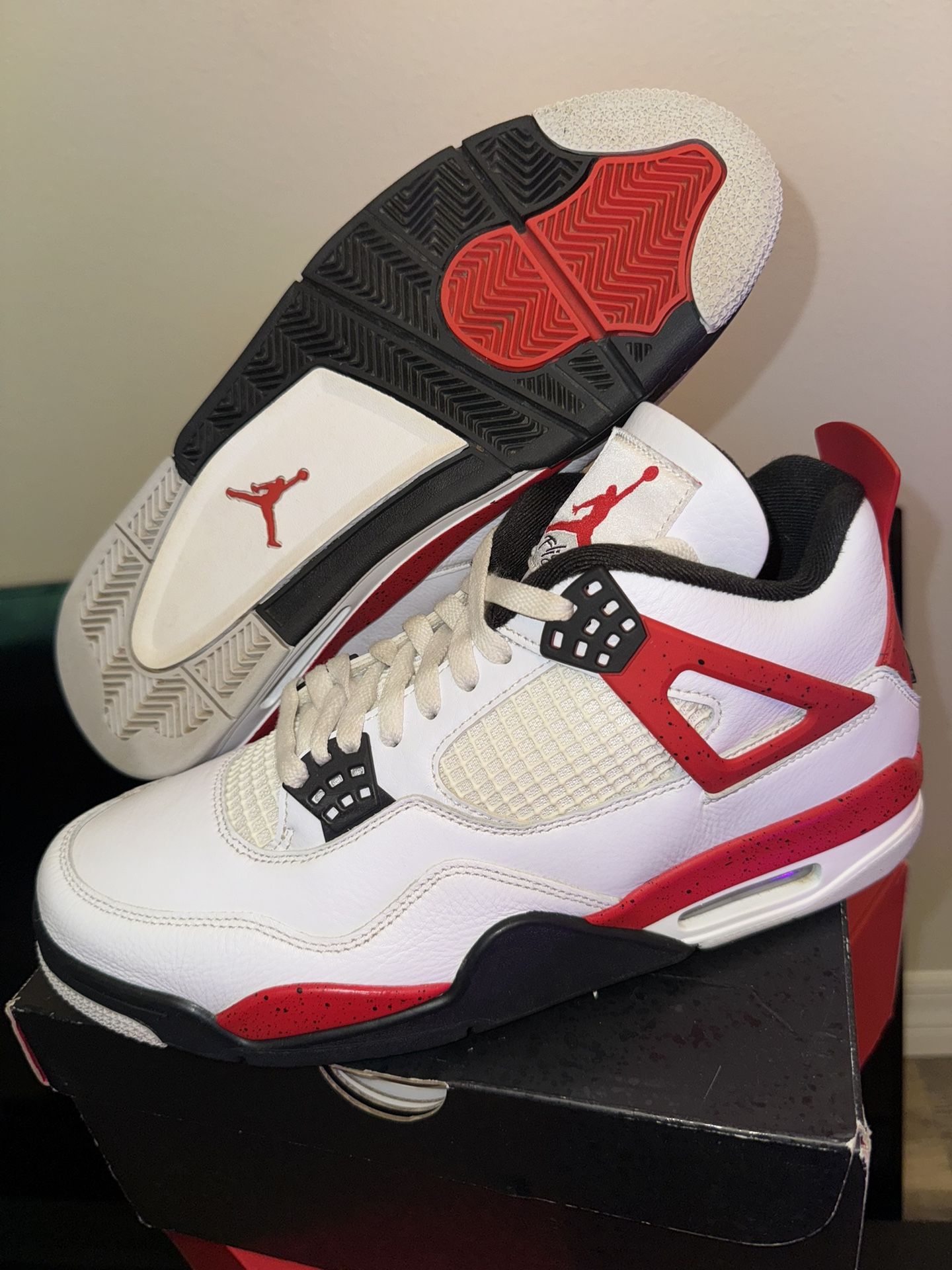 Nike air Jordan retro 4 Red cement size 11 men’s sneakers shoes authentic