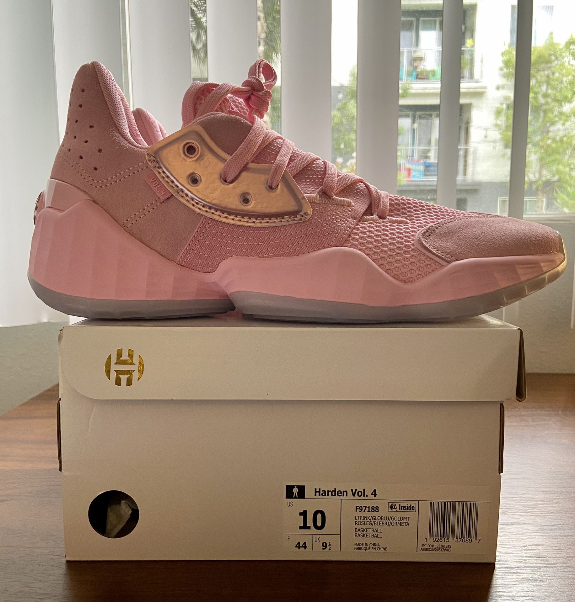 Size 10 adidas Harden Pink Lemonade