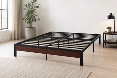King Metal Platform Bed Frame