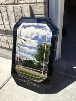 Rare vintage Johnnie Walker promotional mirror