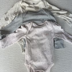 Baby girl long sleeve bodysuits - size 12-18m - Baby Gap - most new, some like new