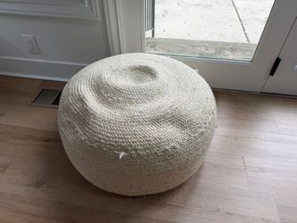 Tweed plush filled ottoman