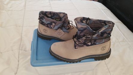 Size 12 Timberland Boots Camo Rolltop