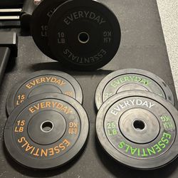 BRAND NEW Olympic Bumper Plate Weight Plates Colored letter set 10 15 25 lb pounds - $1.25 per pound