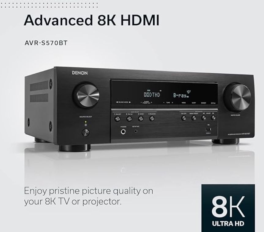 Denon AVR-S570BT 5.2 Channel AV Receiver