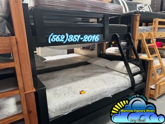 Twin xl queen black bunk bed with mattresses colchones nuevos