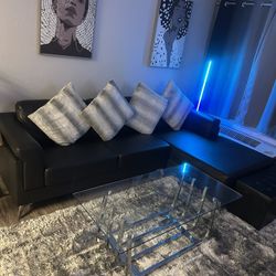 Black Leather Couch