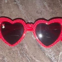 disney kids minnie mouse red heart sunglasses 