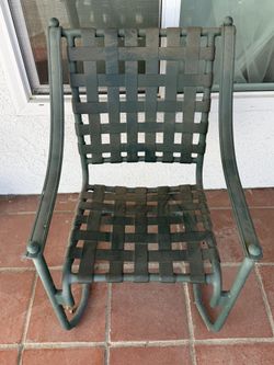 Two Metal Patio Chairs