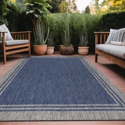 Bordered Outdoor Rug 8x10