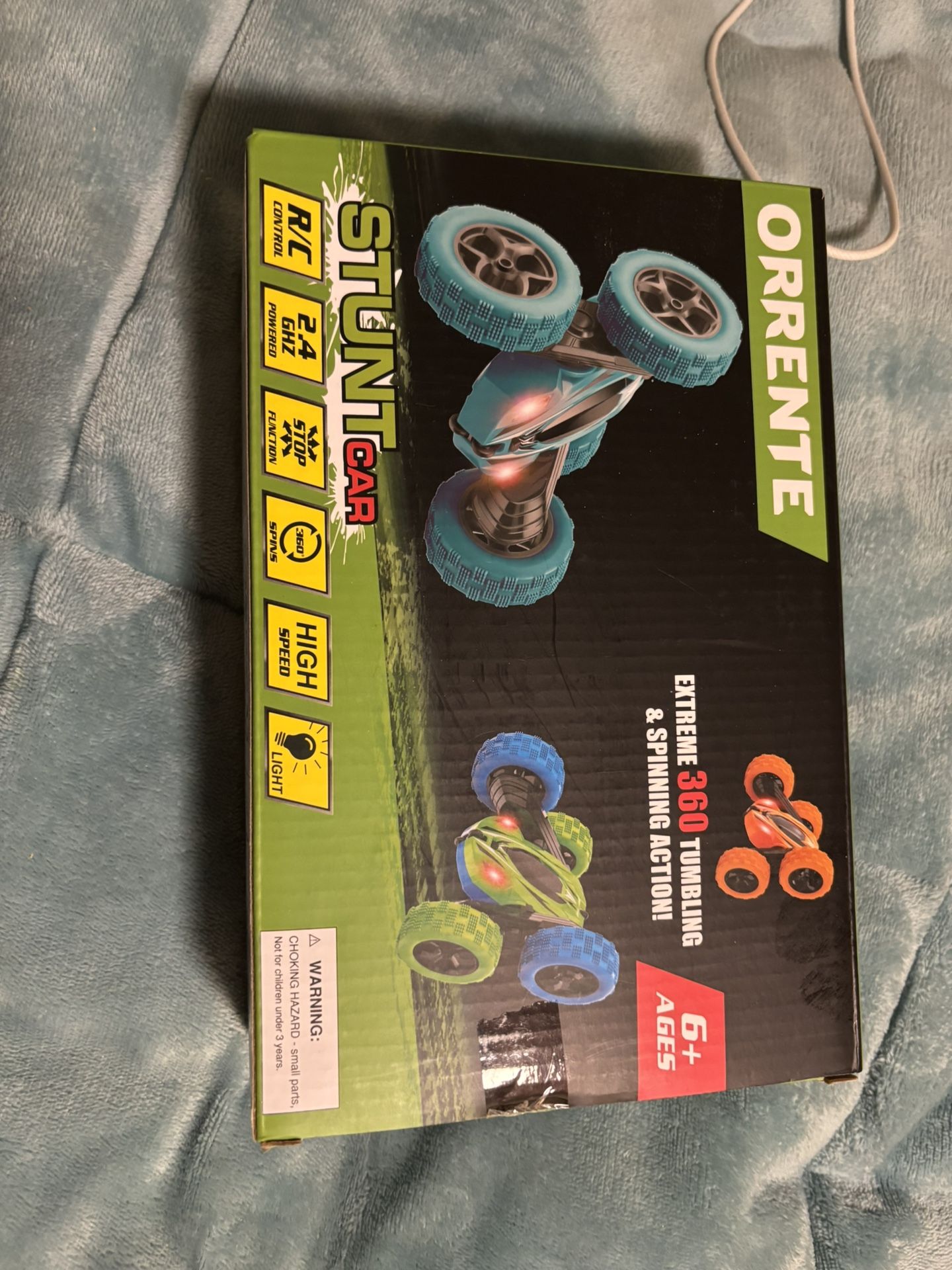 Green stunt car remote controlled