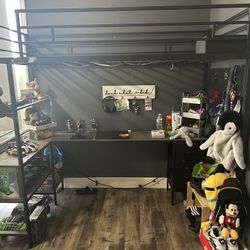 Twin Bed Frame With Desk 