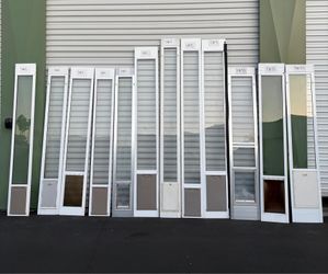 Sliding Pet doors.  Different sizes.  Number on the Top (P#1 to P#12)