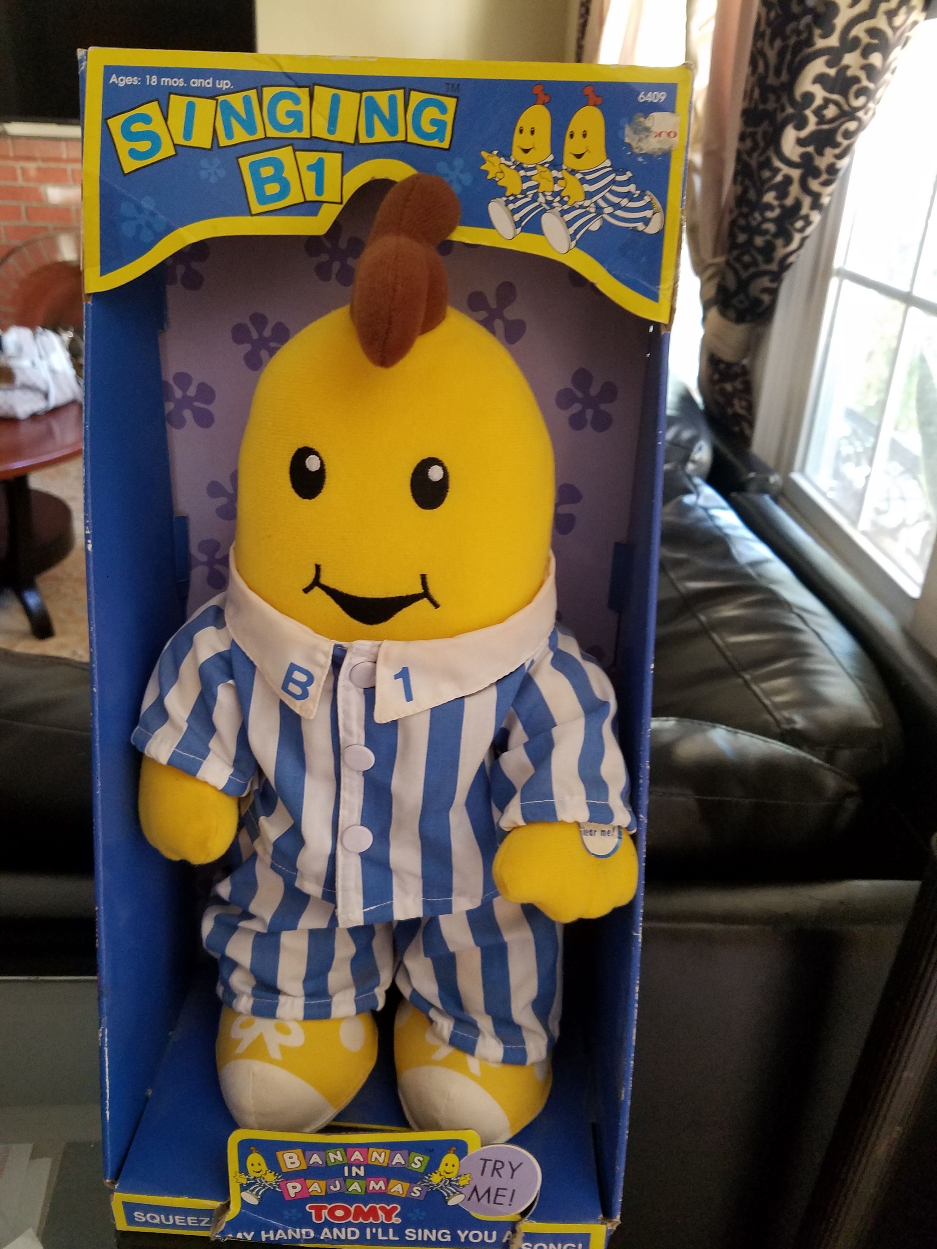 BANANAS IN PAJAMAS Singing 16" Plush B1 Doll 1995 Tomy Plush Toy