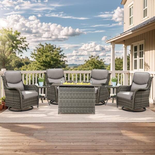 HOT Brand New Patio Chair Set With Propane Fire Pit Brand New