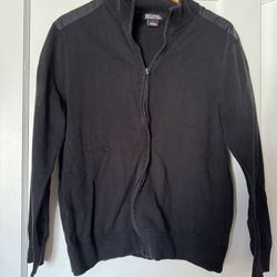 Michael Kors Men black Sweater Jacket Size: L A little bit dirty on the back