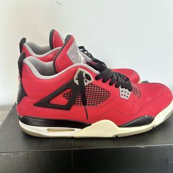 Jordan retro 4 toro bravo red black white