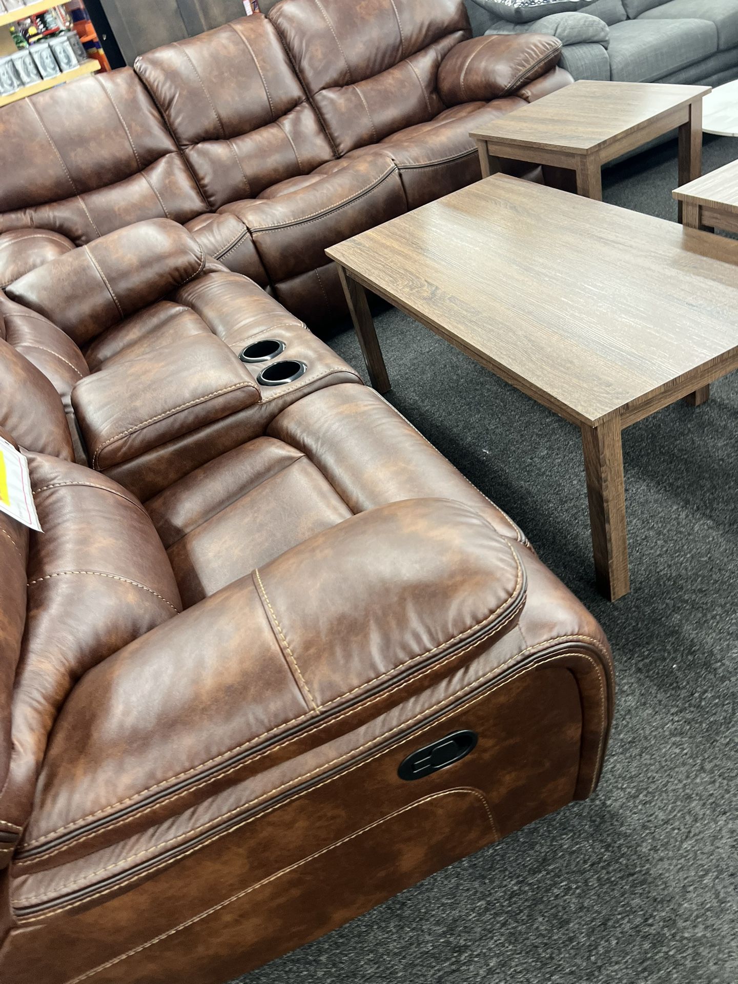 Leather Luxury Reclining Couch And Loveseat!