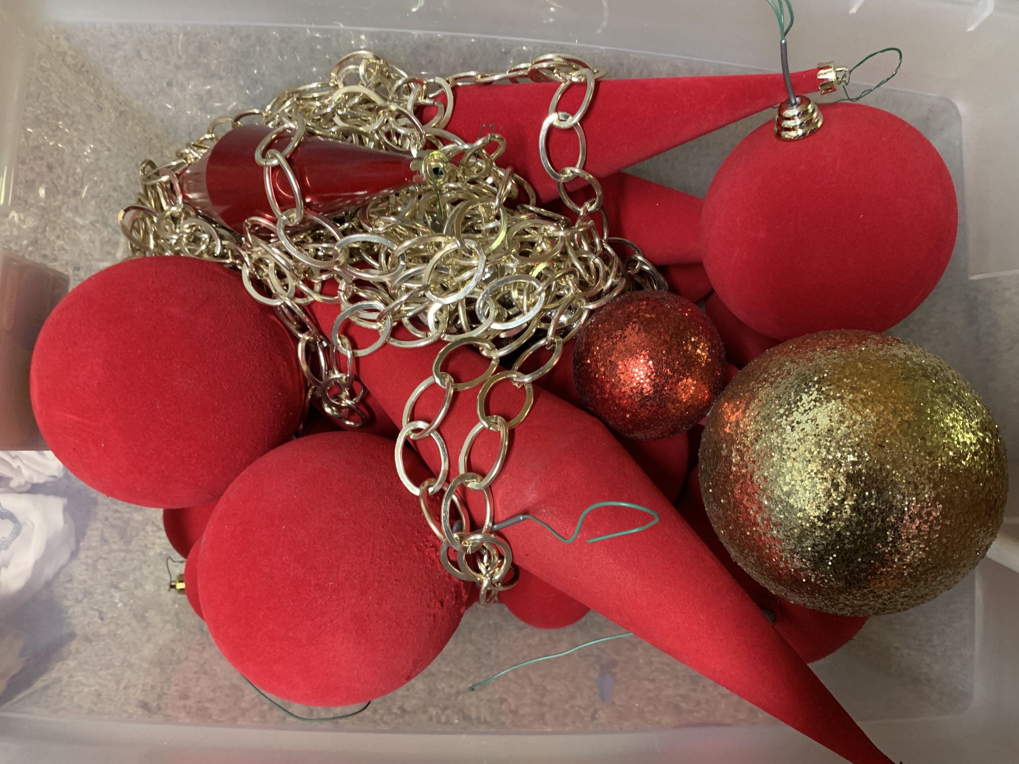 Lots Of Red & Gold Ornaments From Nordstrom - Just Like New!!! Majestic Balls And Garlands 