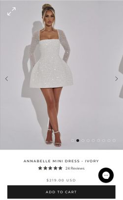 Gorgeous Wedding Reception Dress - Beaded Sparkly White Mini Dress For Party Or Wedding Reception