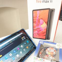 Amazon Fire 11 Max HD - 2K Display Tablet + Kids Headphones 