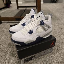 Authentic and Unworn Air Jordan 4 Retro Midnight Navy Size 6Y Shoes (GS)