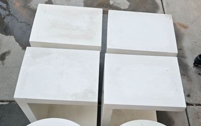 Concrete stone C- shape tables