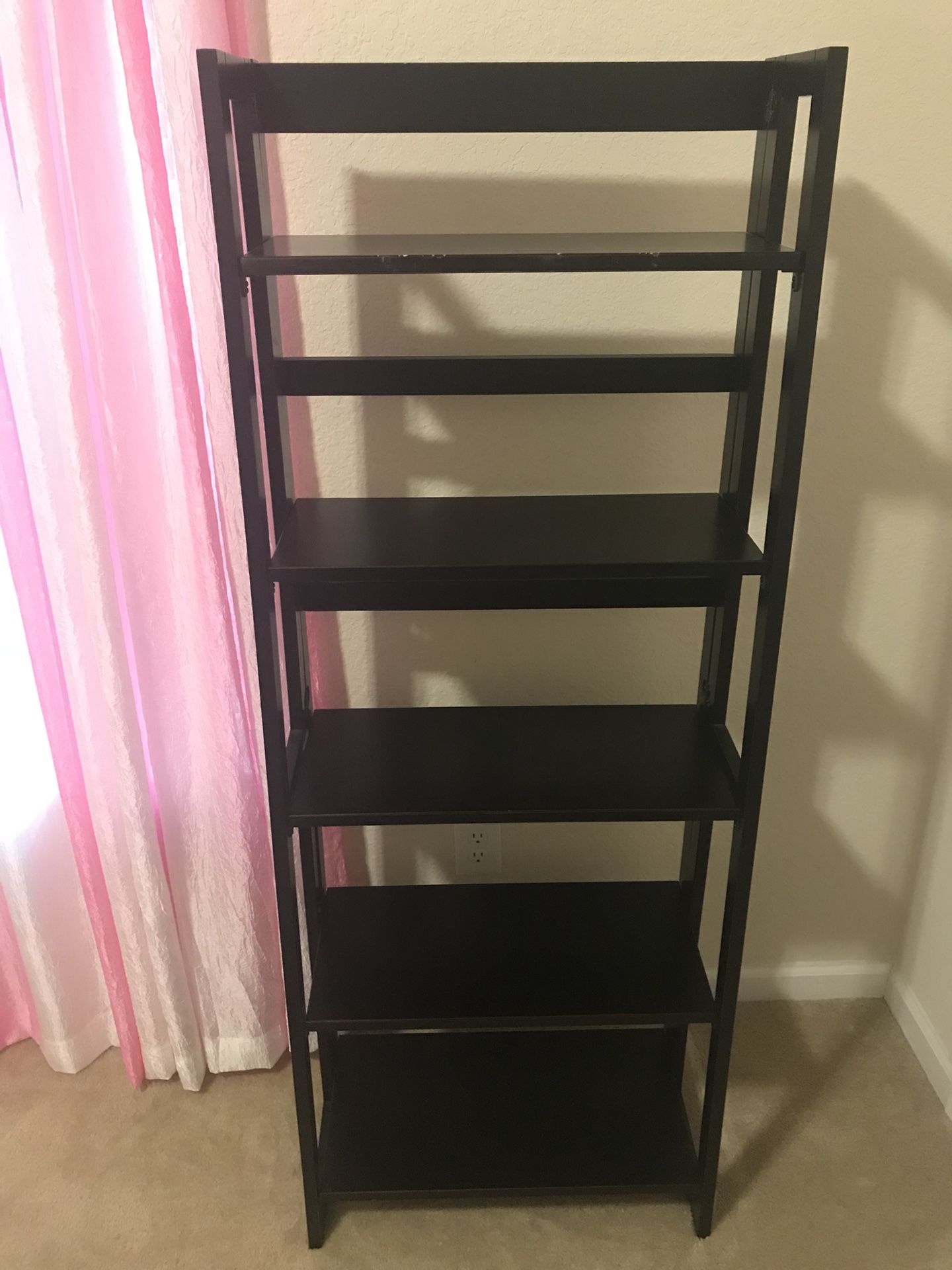 Deep Brown/Chocolate 5 Tier Bookshelf