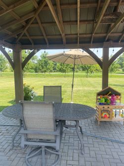 Cast aluminum patio set