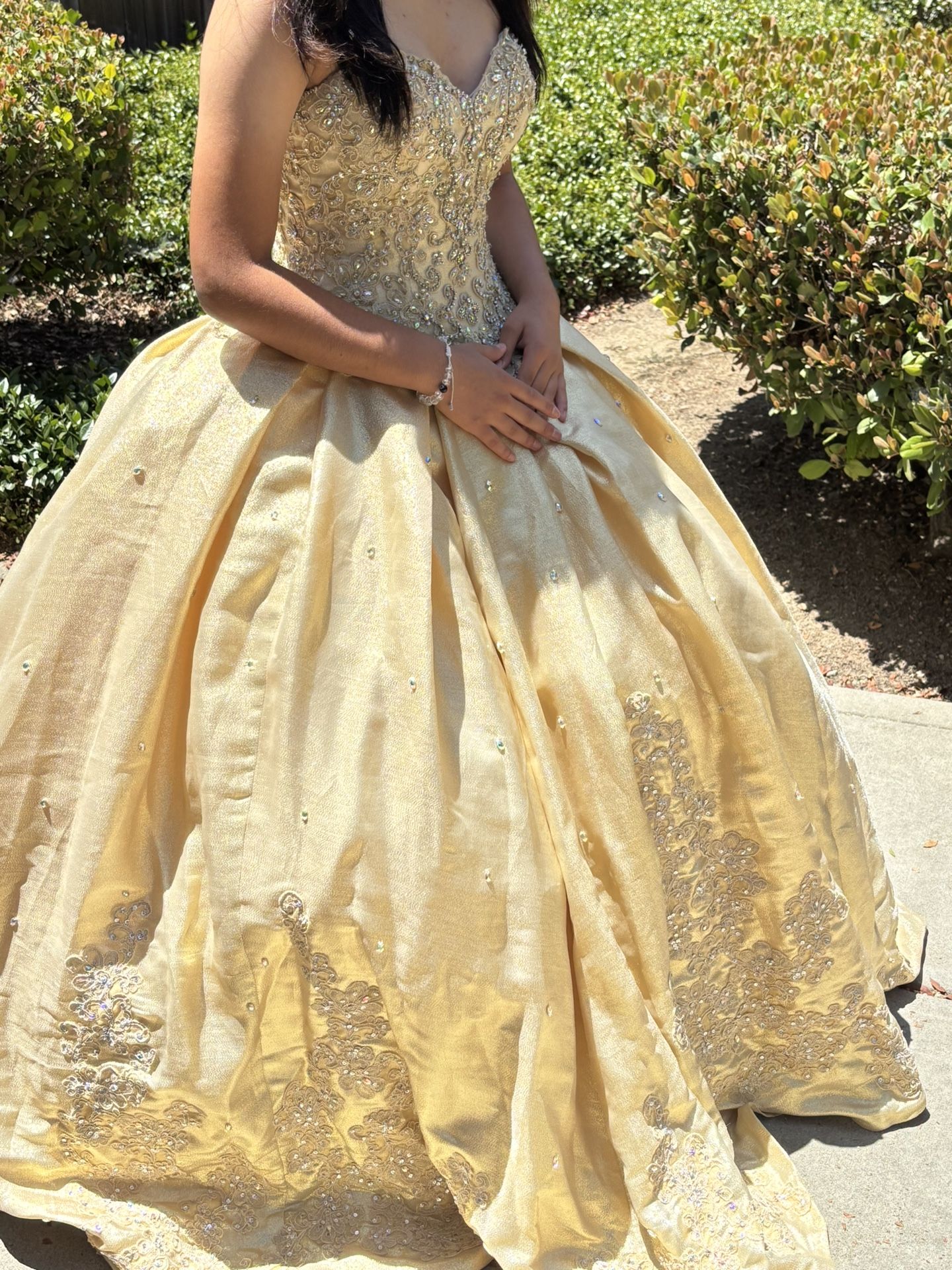 Gold Quinceanera Dress