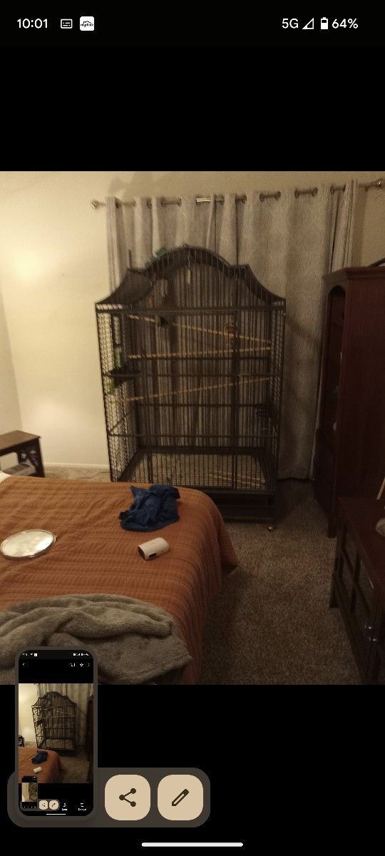Giant Bird Cage For A Parrot Or Macaw Or Tucan