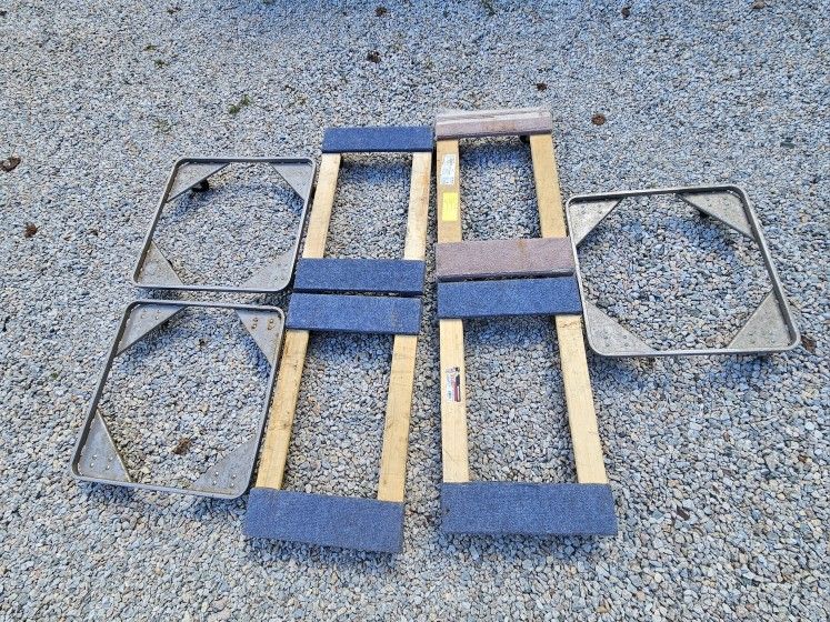 Set of 7 Furniture Dollies – 4 Wood (1000 lb) + 3 Metal (1200 lb), Used