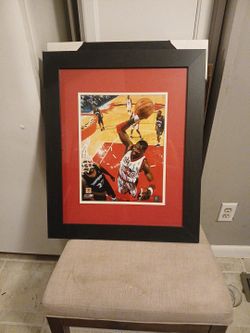 Rare PHOTO OF Hakeem Olajuwon Rockets 24 Framed