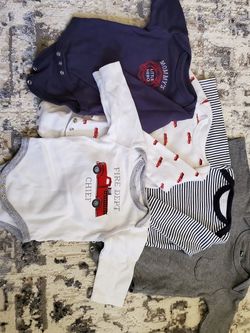 Firefighter Hero Baby Clothes 0-3 Months Long Sleeve Onesie