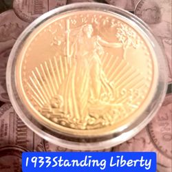 1933 STANDING LIBERTY, GOLD PLT,