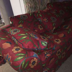 Sleeping sofa chair and ottoman for399$obo