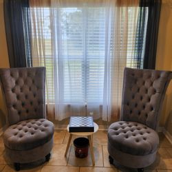 Gray Suede Chairs
