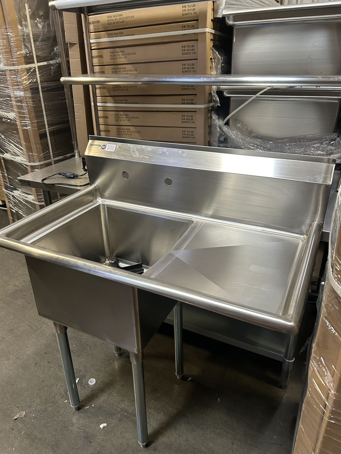 All Sizes Of Commercial Grade Stainless Steel Compartment Sinks NSF