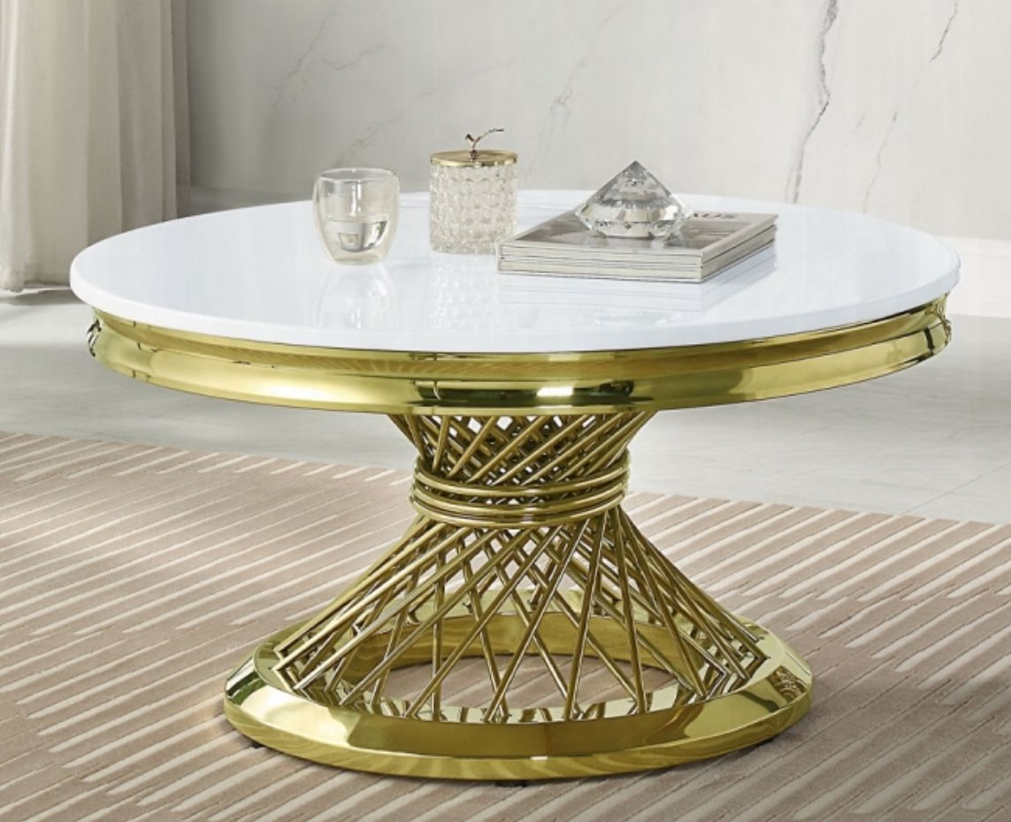 Gold&white Center Table , Luxurious Table 