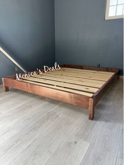 Queen Solid Wood Bed Frame $360