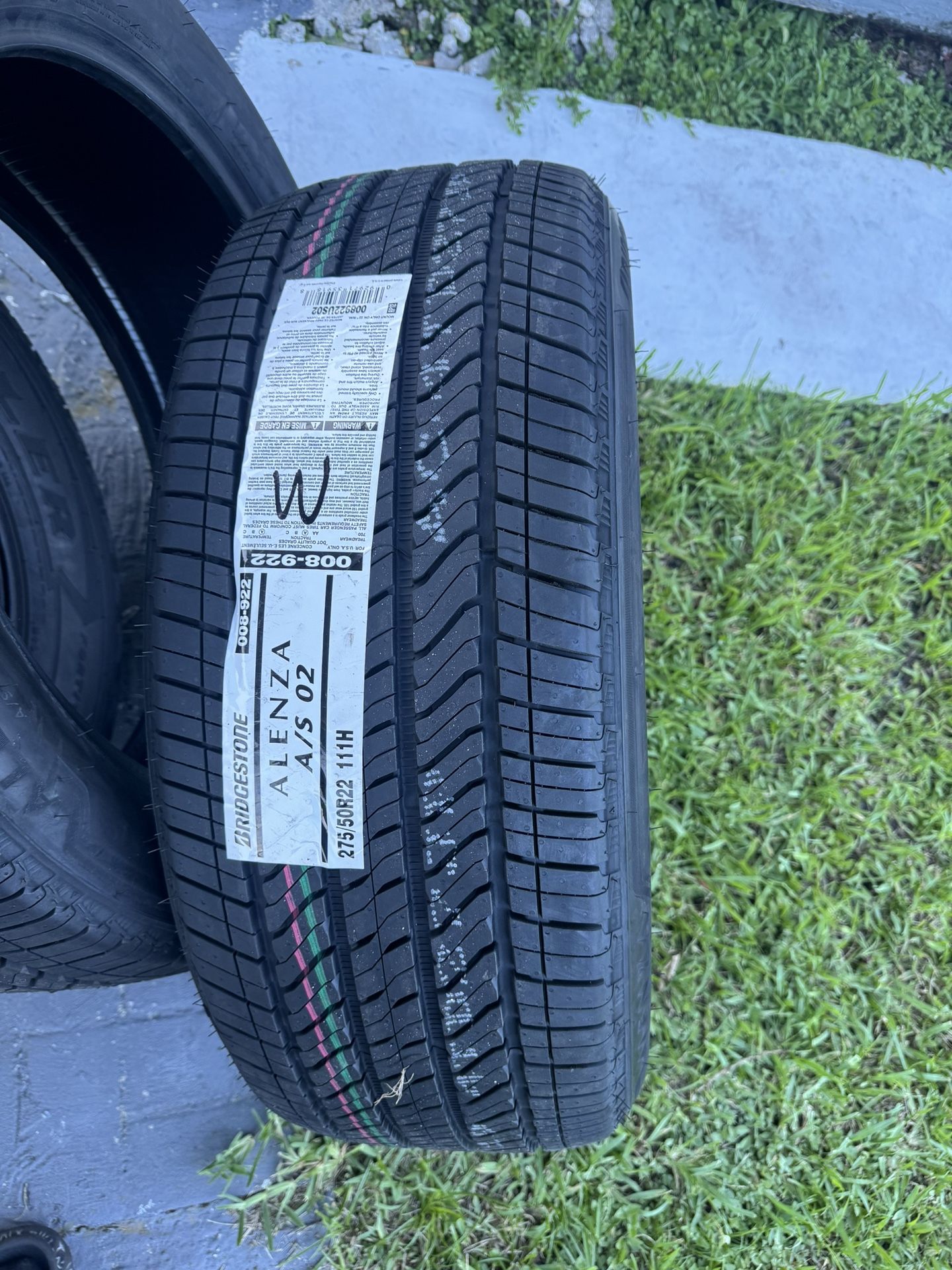 Bridgestone Alenza A/S 02 275/50R22 Tires Brand New for Sale in
