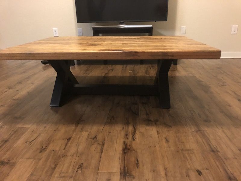 Signature furniture wood coffee table and 2 end tables