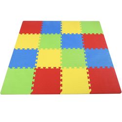 Exercise Play Mat with EVA Foam Interlocking Tiles