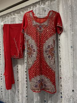 Pakistani Net Dress - Girls - M - Size